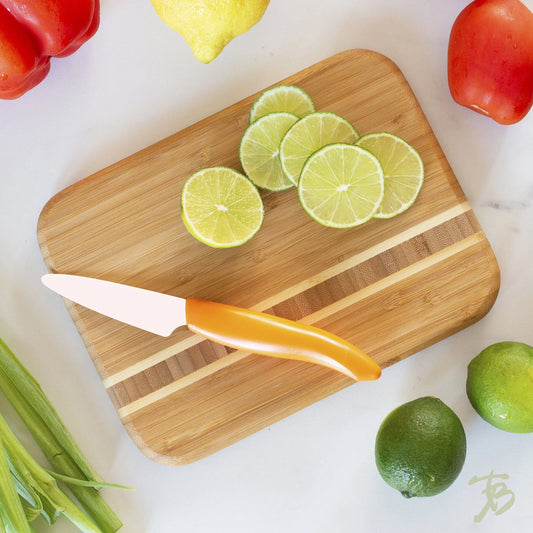 Barbados Bamboo Serving and Cutting Board, 9" X 6-1/2"