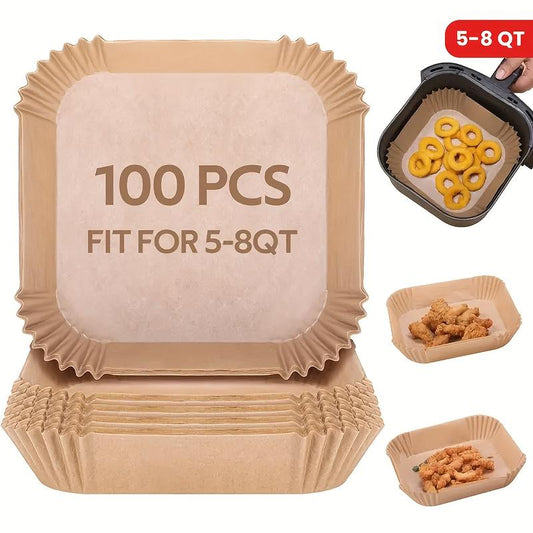 Parchment Paper for Air Fryer Microwave Safe - 100 Pcs