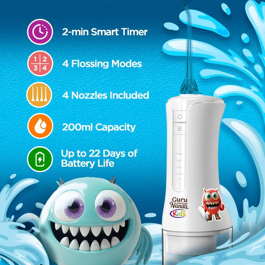 Gurunanda Kid'S Water Flosser 200Ml - Compact Design for Easy Use