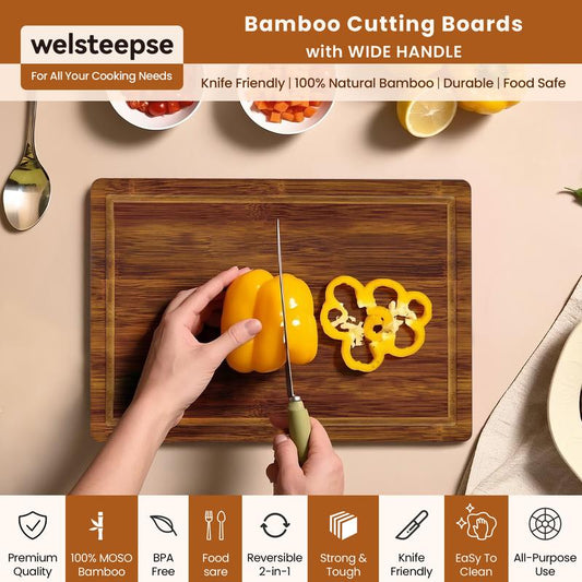 Bamboo Joint Pattern Cutting Board 3 PCS