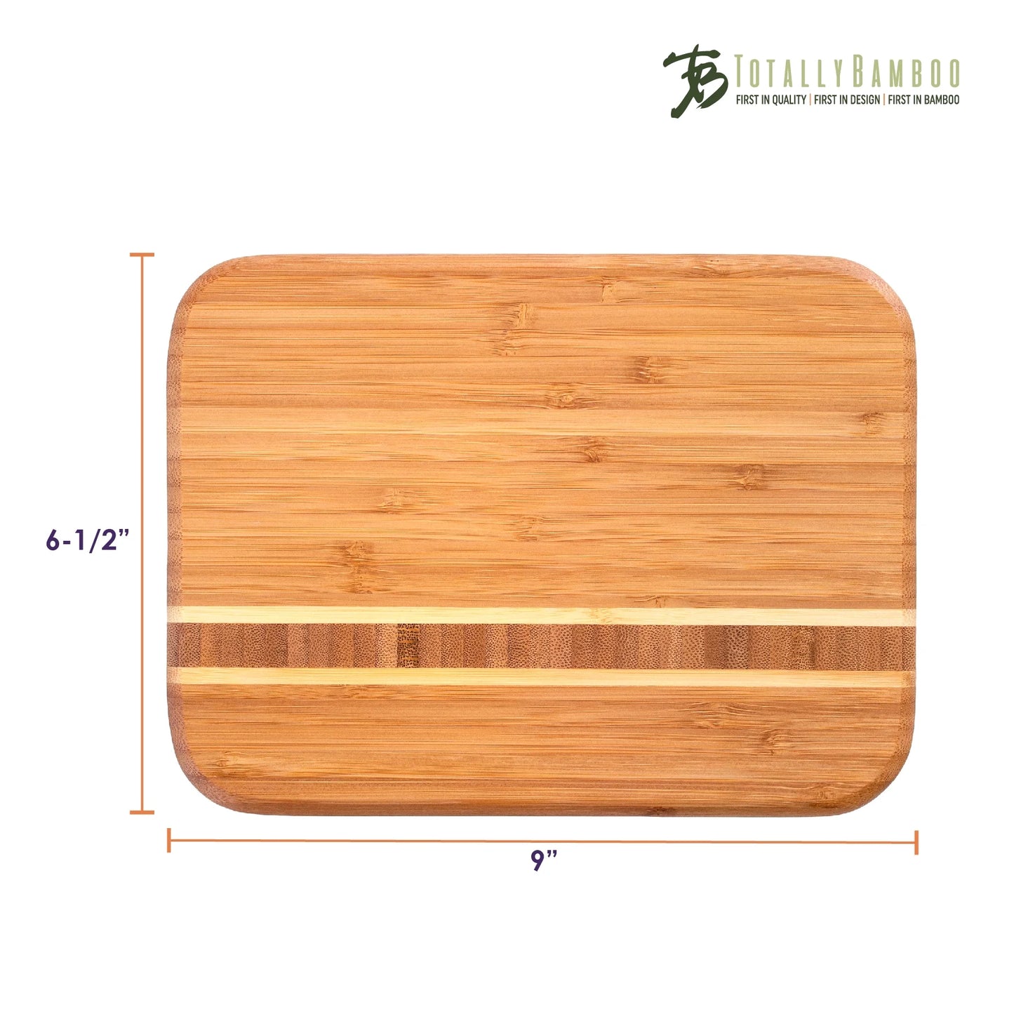 Barbados Bamboo Serving and Cutting Board, 9" X 6-1/2"