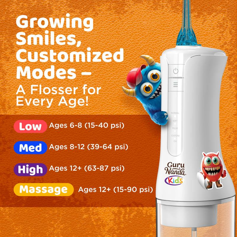 Gurunanda Kid'S Water Flosser 200Ml - Compact Design for Easy Use