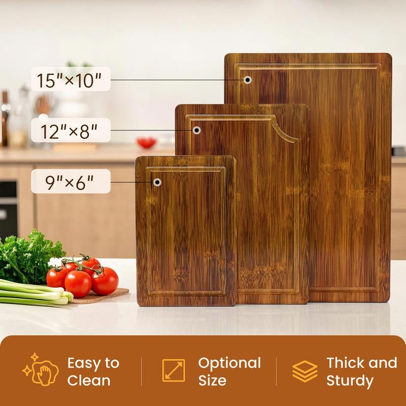 Bamboo Joint Pattern Cutting Board 3 PCS 