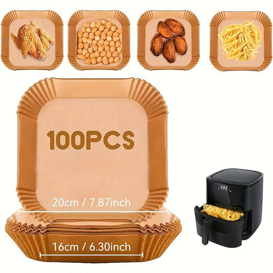 Parchment Paper for Air Fryer Microwave Safe - 100 Pcs