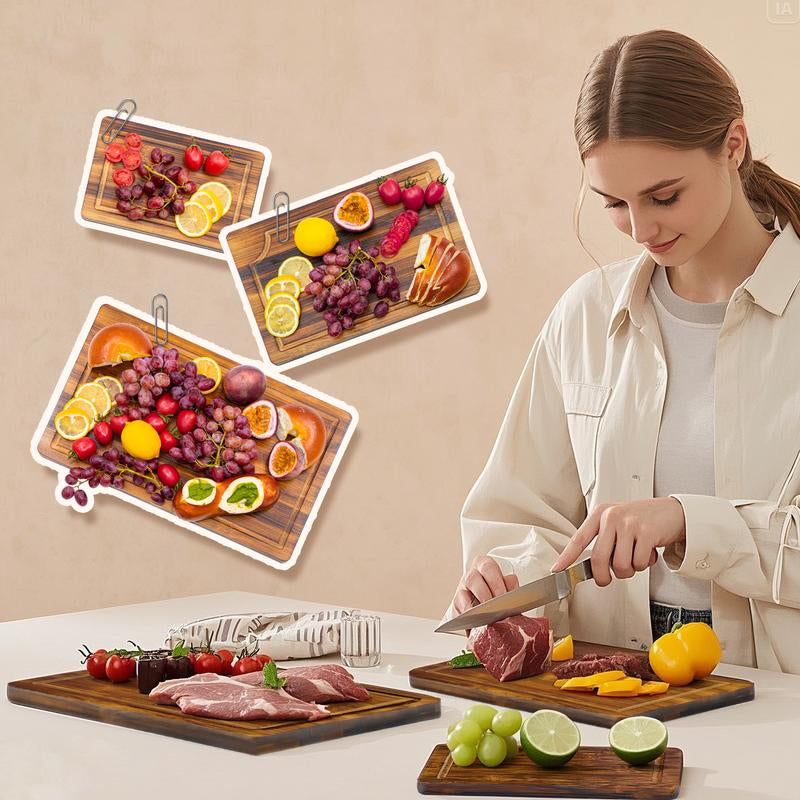 Bamboo Joint Pattern Cutting Board 3 PCS 