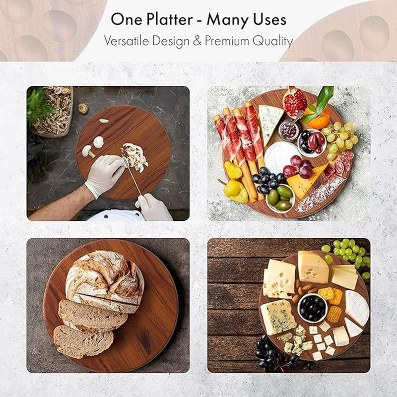  Bamboo Board Tray Platter Serving Platter & Carrier 