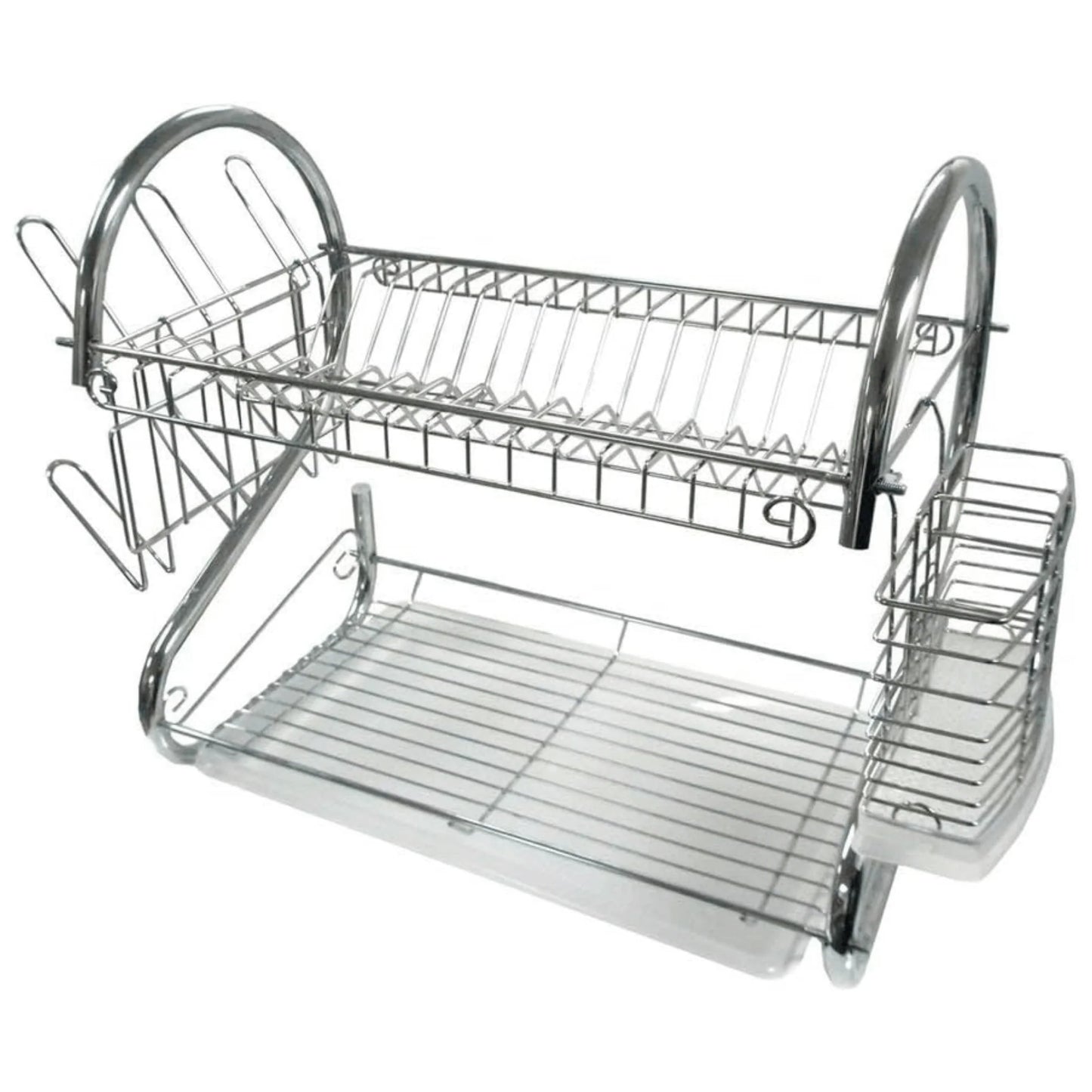 Better Chef 16-inch Chrome-Plated 2-Level S-Shaped Dish Drying Rack