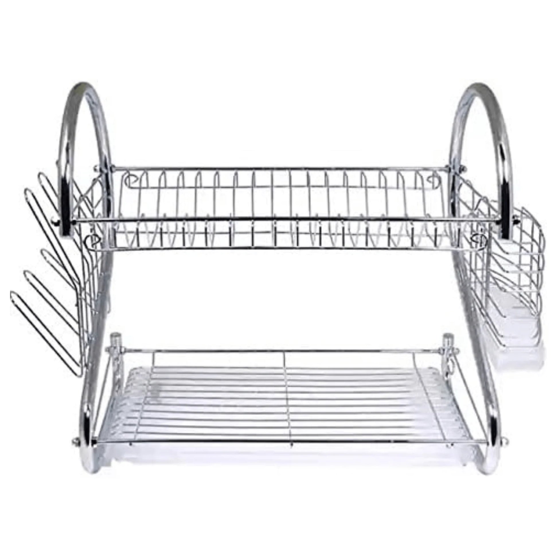 Better Chef 16-inch Chrome-Plated 2-Level S-Shaped Dish Drying Rack