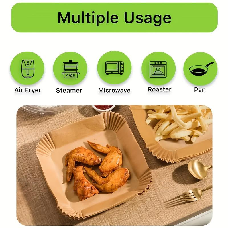 Parchment Paper for Air Fryer Microwave Safe - 100 Pcs