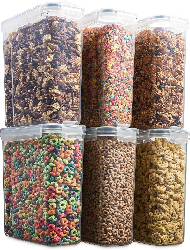 Keil Set of 4 Airtight Food Storage Containers – 135.5 oz Large Capacity for Cereal, Pasta, Grains & Snacks