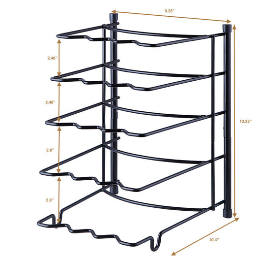 Heavy-Duty Kitchenware Pot and Pan Organizer Divider Holder