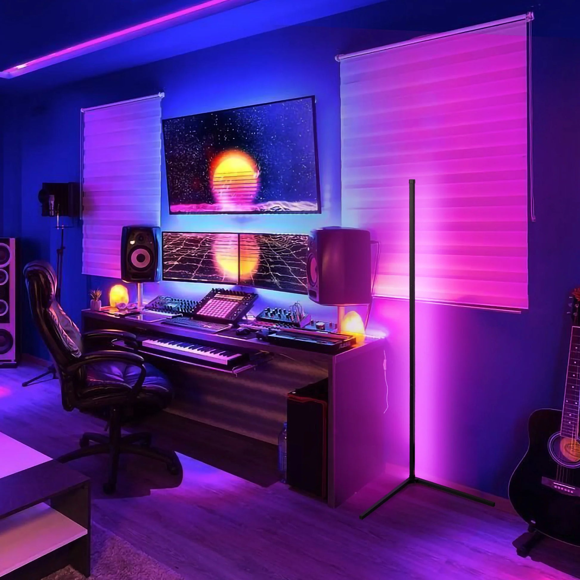 RGB Corner Floor Lamp with App Control & Music Sync Feature